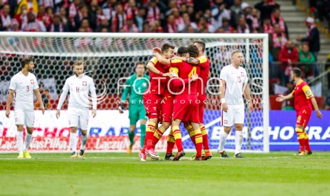  08.10.2017 WARSZAWA STADION NARODOWY <br />
PILKA NOZNA REPREZENTACJA KWALIFIKACJE DO MISTRZOSTW SWIATA ROSJA 2018<br />
Football European Qualifiers Fifa World Cup Russia 2018<br />
MECZ POLSKA - CZARNOGORA ( Poland - Montenegro )<br />
N/Z ZARKO TOMASEVIC RADOSC BRAMKA GOL NA 2:2 <br />
 