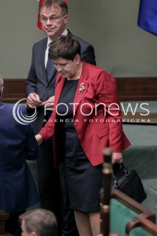  11.10.2017 WARSZAWA SEJM<br />POSIEDZENIE SEJMU RP<br />N/Z PREMIER BEATA SZYDLO<br /> 