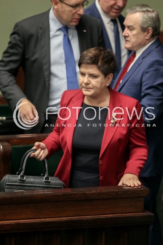  11.10.2017 WARSZAWA SEJM<br />POSIEDZENIE SEJMU RP<br />N/Z PREMIER BEATA SZYDLO<br /> 