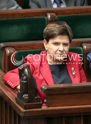  11.10.2017 WARSZAWA SEJM<br />POSIEDZENIE SEJMU RP<br />N/Z PREMIER BEATA SZYDLO<br /> 