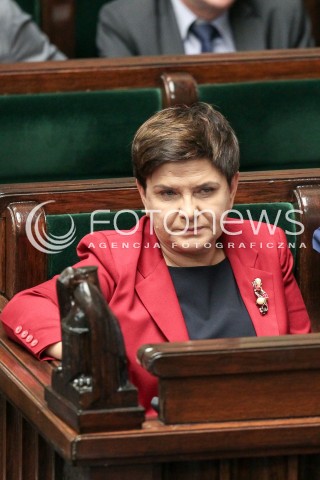 11.10.2017 WARSZAWA SEJM<br />POSIEDZENIE SEJMU RP<br />N/Z PREMIER BEATA SZYDLO<br /> 