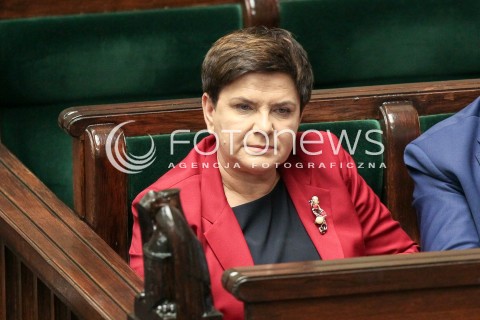  11.10.2017 WARSZAWA SEJM<br />POSIEDZENIE SEJMU RP<br />N/Z PREMIER BEATA SZYDLO<br /> 