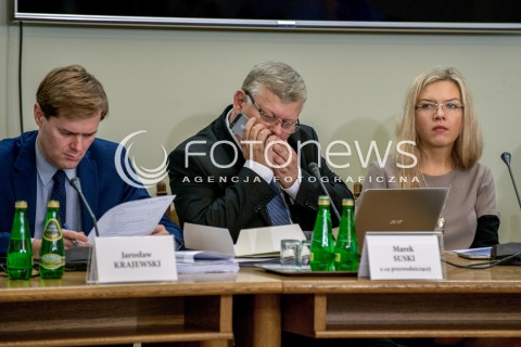  11.10.2017 WARSZAWA SEJM <br />KOMISJA SLEDCZA DS AMBER GOLD <br />N/Z JAROSLAW KRAJEWSKI MALGORZATA WASSERMANN MAREK SUSKI<br /> 