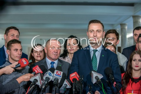  11.10.2017 WARSZAWA SEJM<br />POSIEDZENIE SEJMU<br />N/Z WLADYSLAW KOSINIAK KAMYSZ MAREK SAWICKI<br /> 
