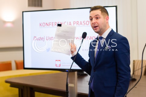 Konferencja wiceministra Patryka Jakiego w Warszawie