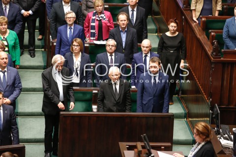  12.10.2017 WARSZAWA SEJM<br />POSIEDZENIE SEJMU RP<br />N/Z RYSZARD TERLECKI JAROSLAW KACZYNSKI MARIUSZ BLASZCZAK<br /> 