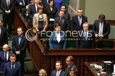  12.10.2017 WARSZAWA SEJM<br />POSIEDZENIE SEJMU RP<br />N/Z BEATA SZYDLO PIOTR GLINSKI ELZBIETA RAFALSKA MARIUSZ KAMINSKI ANDRZEJ ADAMCZYK<br /> 