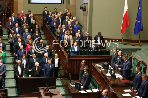  12.10.2017 WARSZAWA SEJM<br />POSIEDZENIE SEJMU RP<br />N/Z JAROSLAW KACZYNSKI PREMIER BEATA SZYDLO<br /> 