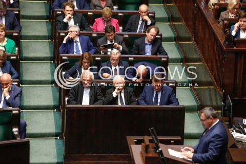  12.10.2017 WARSZAWA SEJM<br />POSIEDZENIE SEJMU RP<br />N/Z JAROSLAW KACZYNSKI MARIUSZ BLASZCZAK RYSZARD TERLECKI<br /> 