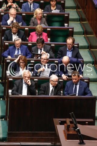  12.10.2017 WARSZAWA SEJM<br />POSIEDZENIE SEJMU RP<br />N/Z JAROSLAW KACZYNSKI MARIUSZ BLASZCZAK RYSZARD TERLECKI<br /> 