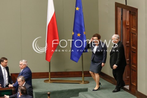  12.10.2017 WARSZAWA SEJM<br />POSIEDZENIE SEJMU RP<br />N/Z JAROSLAW KACZYNSKI ANNA ZALEWSKA<br /> 