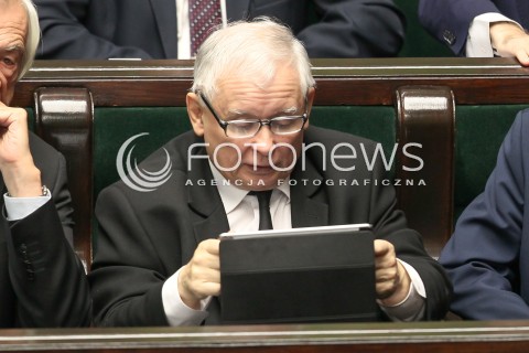  12.10.2017 WARSZAWA SEJM<br />POSIEDZENIE SEJMU RP<br />N/Z JAROSLAW KACZYNSKI<br /> 