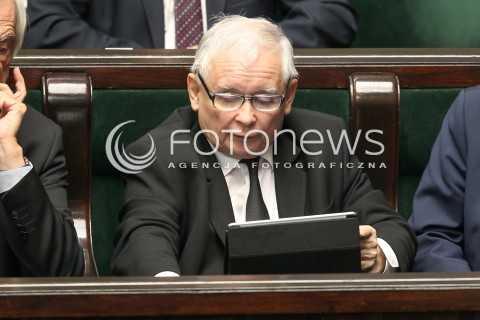  12.10.2017 WARSZAWA SEJM<br />POSIEDZENIE SEJMU RP<br />N/Z JAROSLAW KACZYNSKI<br /> 