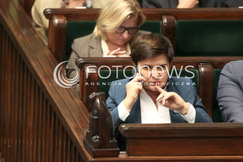  12.10.2017 WARSZAWA SEJM<br />POSIEDZENIE SEJMU RP<br />N/Z PREMIER BEATA SZYDLO<br /> 