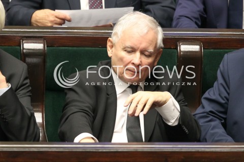  12.10.2017 WARSZAWA SEJM<br />POSIEDZENIE SEJMU RP<br />N/Z JAROSLAW KACZYNSKI<br /> 