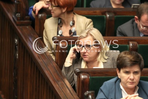  12.10.2017 WARSZAWA SEJM<br />POSIEDZENIE SEJMU RP<br />N/Z BEATA KEMPA<br /> 