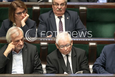  12.10.2017 WARSZAWA SEJM<br />POSIEDZENIE SEJMU RP<br />N/Z JAROSLAW KACZYNSKI RYSZARD TERLECKI<br /> 