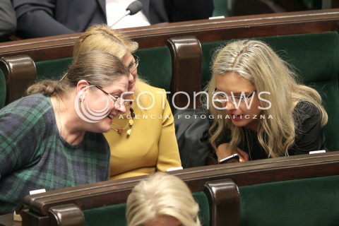  12.10.2017 WARSZAWA SEJM<br />POSIEDZENIE SEJMU RP<br />N/Z MALGORZATA WASSERMANN KRYSTYNA PAWLOWICZ<br /> 