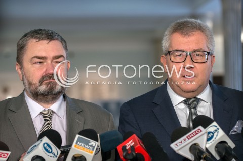  13.10.2017 WARSZAWA <br />POSIEDZENIE SEJMU<br />N/Z RYSZARD CZARNECKI KAROL KARSKI<br /> 
