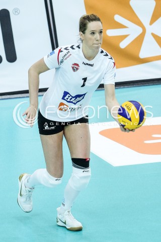  14.10.2017 RZESZOW <br />SIATKOWKA LIGA SIATKOWKI KOBIET LSK 2017/2018 WOMEN VOLLEYBALL POLAND POLISH LEAGUE <br />MECZ DEVELOPRES SKYRES RZESZOW - KS PALAC BYDGOSZCZ <br />N/Z HELENE ROUSSEAUX SYLWETKA <br /> 