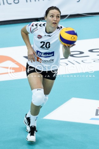 14.10.2017 RZESZOW <br />SIATKOWKA LIGA SIATKOWKI KOBIET LSK 2017/2018 WOMEN VOLLEYBALL POLAND POLISH LEAGUE <br />MECZ DEVELOPRES SKYRES RZESZOW - KS PALAC BYDGOSZCZ <br />N/Z JELENA BLAGOJEVIC SYLWETKA <br /> 