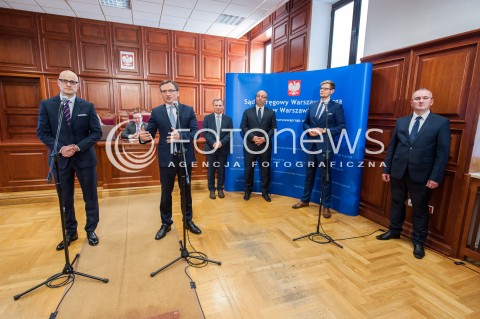  16.10.2017 WARSZAWA<br />KONFERENCJA MINISTRA SPRAWIEDLIWOSCI W SADZIE OKREGOWYM<br />N/Z ZBIGNIEW ZIOBRO PAWEL IWANIUK MICHAL WOS<br /> 