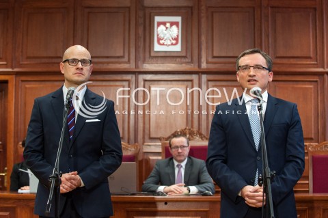  16.10.2017 WARSZAWA<br />KONFERENCJA MINISTRA SPRAWIEDLIWOSCI W SADZIE OKREGOWYM<br />N/Z ZBIGNIEW ZIOBRO PAWEL IWANIUK<br /> 