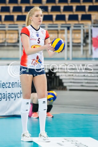  21.10.2017 LODZ SIATKOWKA <br />
ORLEN LIGA SEZON 2017/2018 <br />
GROT BUDOWLANI LODZ - POLI BUDOWLANI TORUN<br />
N/Z AGNIESZKA KAKOLEWSKA SYLWETKA<br />
 