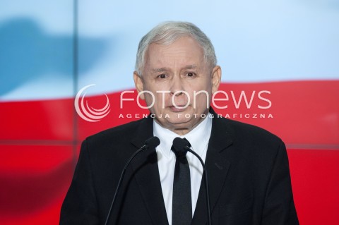  21.10.2017 WARSZAWA<br />OSWIADCZENIE ZJEDNOCZONEJ PRAWICY<br />N/Z JAROSLAW KACZYNSKI<br /> 