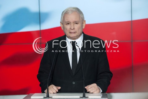  21.10.2017 WARSZAWA<br />OSWIADCZENIE ZJEDNOCZONEJ PRAWICY<br />N/Z JAROSLAW KACZYNSKI<br /> 
