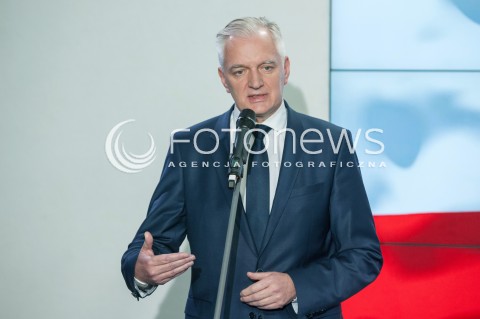  21.10.2017 WARSZAWA<br />OSWIADCZENIE ZJEDNOCZONEJ PRAWICY<br />N/Z JAROSLAW GOWIN<br /> 