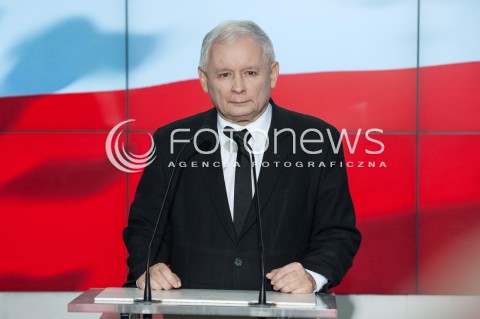  21.10.2017 WARSZAWA<br />OSWIADCZENIE ZJEDNOCZONEJ PRAWICY<br />N/Z JAROSLAW KACZYNSKI<br /> 