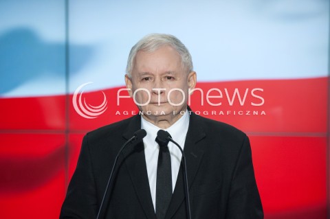  21.10.2017 WARSZAWA<br />OSWIADCZENIE ZJEDNOCZONEJ PRAWICY<br />N/Z JAROSLAW KACZYNSKI<br /> 