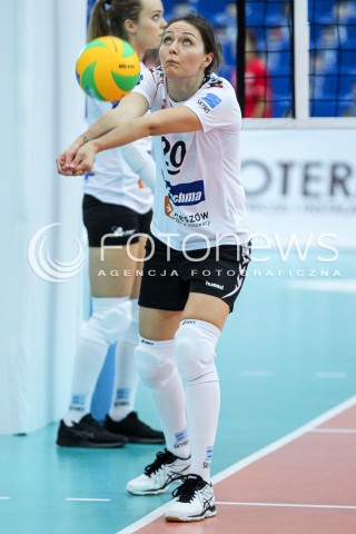  21.10.2017 RZESZOW POLAND<br />SIATKOWKA LIGA MISTRZYN <br />2018 CEV VOLLEYBALL CHAMPIONS LEAGUE - WOMEN <br />MECZ DEVELOPRES SKYRES RZESZOW - HAPOEL KFAR SABA <br />N/Z JELENA BLAGOJEVIC SYLWETKA <br /> 