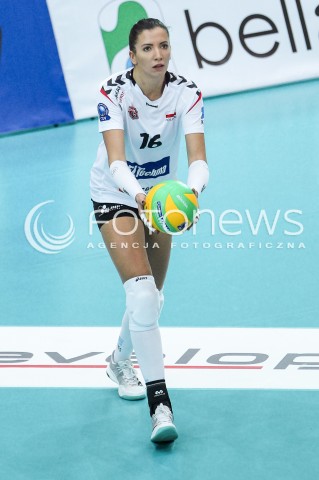  21.10.2017 RZESZOW POLAND<br />SIATKOWKA LIGA MISTRZYN <br />2018 CEV VOLLEYBALL CHAMPIONS LEAGUE - WOMEN <br />MECZ DEVELOPRES SKYRES RZESZOW - HAPOEL KFAR SABA <br />N/Z KLAUDIA KACZOROWSKA SYLWETKA <br /> 