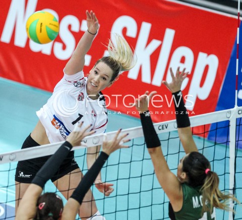  21.10.2017 RZESZOW POLAND<br />SIATKOWKA LIGA MISTRZYN <br />2018 CEV VOLLEYBALL CHAMPIONS LEAGUE - WOMEN <br />MECZ DEVELOPRES SKYRES RZESZOW - HAPOEL KFAR SABA <br />N/Z HELENE ROUSSEAUX <br /> 