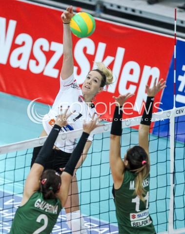  21.10.2017 RZESZOW POLAND<br />SIATKOWKA LIGA MISTRZYN <br />2018 CEV VOLLEYBALL CHAMPIONS LEAGUE - WOMEN <br />MECZ DEVELOPRES SKYRES RZESZOW - HAPOEL KFAR SABA <br />N/Z HELENE ROUSSEAUX <br /> 