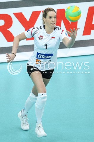  21.10.2017 RZESZOW POLAND<br />SIATKOWKA LIGA MISTRZYN <br />2018 CEV VOLLEYBALL CHAMPIONS LEAGUE - WOMEN <br />MECZ DEVELOPRES SKYRES RZESZOW - HAPOEL KFAR SABA <br />N/Z HELENE ROUSSEAUX SYLWETKA <br /> 