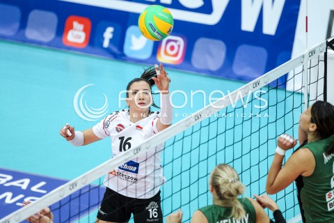  21.10.2017 RZESZOW POLAND<br />SIATKOWKA LIGA MISTRZYN <br />2018 CEV VOLLEYBALL CHAMPIONS LEAGUE - WOMEN <br />MECZ DEVELOPRES SKYRES RZESZOW - HAPOEL KFAR SABA <br />N/Z KLAUDIA KACZOROWSKA <br /> 
