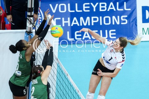  21.10.2017 RZESZOW POLAND<br />SIATKOWKA LIGA MISTRZYN <br />2018 CEV VOLLEYBALL CHAMPIONS LEAGUE - WOMEN <br />MECZ DEVELOPRES SKYRES RZESZOW - HAPOEL KFAR SABA <br />N/Z HELENE ROUSSEAUX <br /> 