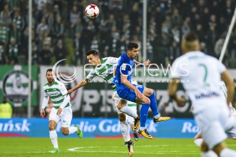  21.10.2017 GDANSK <br />PILKA NOZNA - EKSTRAKLASA SEZON 2017/2018<br />MECZ LECHIA GDANSK - LECH POZNAN<br />N/Z RAFAL WOLSKI DARKO JEVTIC<br /> 