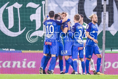  21.10.2017 GDANSK <br />PILKA NOZNA - EKSTRAKLASA SEZON 2017/2018<br />MECZ LECHIA GDANSK - LECH POZNAN<br />N/Z RADOSC GOL LECH POZNAN<br /> 
