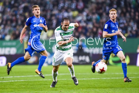  21.10.2017 GDANSK <br />PILKA NOZNA - EKSTRAKLASA SEZON 2017/2018<br />MECZ LECHIA GDANSK - LECH POZNAN<br />N/Z MARCO PAIXAO<br /> 