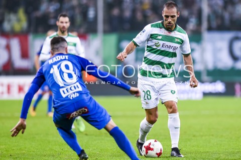  21.10.2017 GDANSK <br />PILKA NOZNA - EKSTRAKLASA SEZON 2017/2018<br />MECZ LECHIA GDANSK - LECH POZNAN<br />N/Z FLAVIO PAIXAO<br /> 