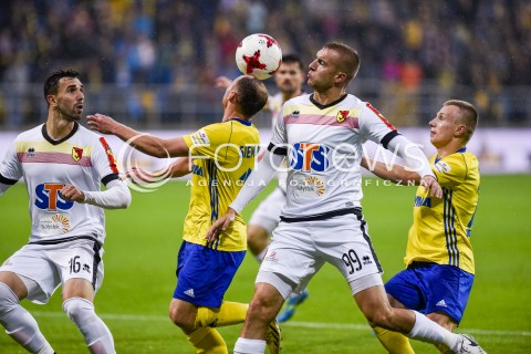  22.10.2017 GDYNIA <br />PILKA NOZNA - EKSTRAKLASA SEZON 2017/2018<br />MECZ ARKA GDYNIA - JAGIELLONIA BIALYSTOK<br />N/Z BARTOSZ KWIECIEN RAFAL SIEMASZKO<br /> 