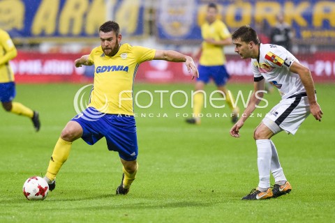  22.10.2017 GDYNIA <br />PILKA NOZNA - EKSTRAKLASA SEZON 2017/2018<br />MECZ ARKA GDYNIA - JAGIELLONIA BIALYSTOK<br />N/Z GRZEGORZ PIESIO<br /> 