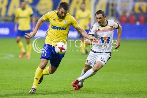  22.10.2017 GDYNIA <br />PILKA NOZNA - EKSTRAKLASA SEZON 2017/2018<br />MECZ ARKA GDYNIA - JAGIELLONIA BIALYSTOK<br />N/Z GRZEGORZ PIESIO PIOTR WLAZLO<br /> 