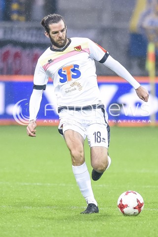  22.10.2017 GDYNIA <br />PILKA NOZNA - EKSTRAKLASA SEZON 2017/2018<br />MECZ ARKA GDYNIA - JAGIELLONIA BIALYSTOK<br />N/Z CILIAN SHERIDAN<br /> 