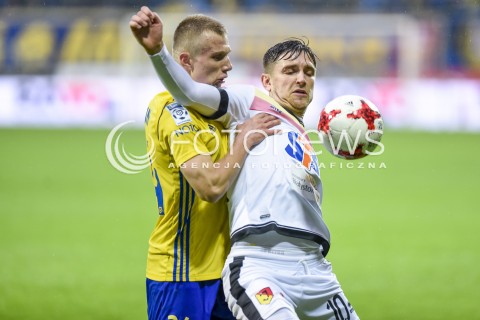  22.10.2017 GDYNIA <br />PILKA NOZNA - EKSTRAKLASA SEZON 2017/2018<br />MECZ ARKA GDYNIA - JAGIELLONIA BIALYSTOK<br />N/Z FEDOR CERNYCH PATRYK KUN<br /> 