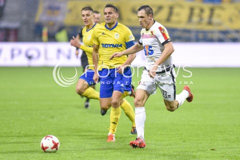  22.10.2017 GDYNIA <br />PILKA NOZNA - EKSTRAKLASA SEZON 2017/2018<br />MECZ ARKA GDYNIA - JAGIELLONIA BIALYSTOK<br />N/Z DAWID SOLDECKI PIOTR WLAZLO<br /> 